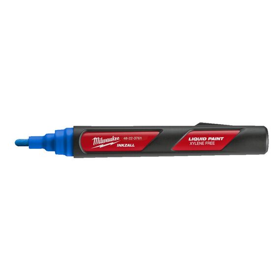 Маркер с жидкой краской Milwaukee INKZALL™ LIQUID PAINT MARKER BLUE синий - 1 шт - 4932492144, Модель: INKZALL™ LIQUID PAINT MARKER BLUE, фото, изображение 2 Маркер с жидкой краской Milwaukee INKZALL™ LIQUID PAINT MARKER BLUE синий - 1 шт - 4932492144, Модель: INKZALL™ LIQUID PAINT MARKER BLUE, внеший вид, изображение 2
