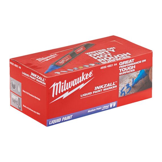 Маркер с жидкой краской Milwaukee INKZALL™ LIQUID PAINT MARKER BLUE синий - 1 шт - 4932492144, Модель: INKZALL™ LIQUID PAINT MARKER BLUE, фото, изображение 3 Маркер с жидкой краской Milwaukee INKZALL™ LIQUID PAINT MARKER BLUE синий - 1 шт - 4932492144, Модель: INKZALL™ LIQUID PAINT MARKER BLUE, внеший вид, изображение 3