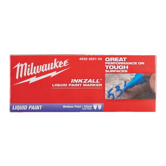Маркер с жидкой краской Milwaukee INKZALL™ LIQUID PAINT MARKER BLUE синий - 1 шт - 4932492144, Модель: INKZALL™ LIQUID PAINT MARKER BLUE, фото, изображение 4 Маркер с жидкой краской Milwaukee INKZALL™ LIQUID PAINT MARKER BLUE синий - 1 шт - 4932492144, Модель: INKZALL™ LIQUID PAINT MARKER BLUE, внеший вид, изображение 4