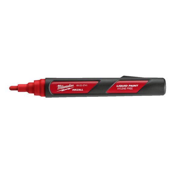 Маркер с жидкой краской Milwaukee INKZALL™ LIQUID PAINT MARKER RED красный - 1 шт - 4932492143, Модель: INKZALL™ LIQUID PAINT MARKER RED, внеший вид, изображение 2