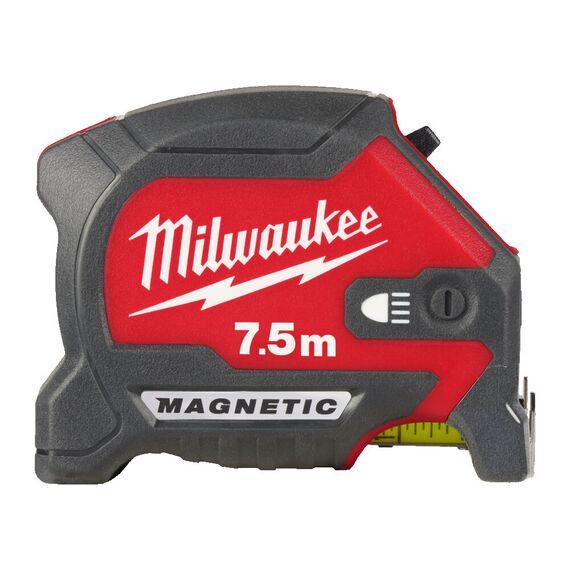 Рулетка с магнитом и подсветкой Milwaukee PREMIUM MAGNETIC GEN III LED 7.5m - 4932492469, Модель: PREMIUM MAGNETIC GEN III LED 7.5m, внеший вид