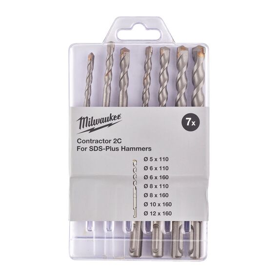 Набор буров Milwaukee SDS-Plus CONTRACTOR SET 7 PC - 4932471244, Модель: SDS-Plus CONTRACTOR SET 7 PC, внеший вид, изображение 2