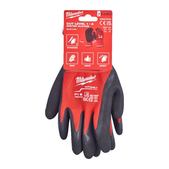 Перчатки рабочие утепленные Milwaukee WINTER CUT A GLOVES 7／S - 4932479704, внеший вид, изображение 2