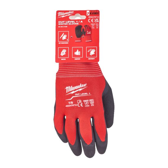 Перчатки рабочие утепленные Milwaukee WINTER CUT A GLOVES 7／S - 4932479704, внеший вид, изображение 3