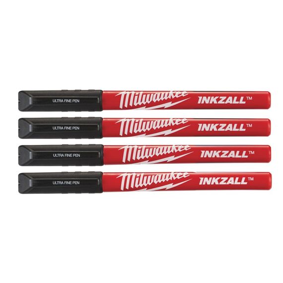 Маркер со сверхтонким пером Milwaukee INKZALL™ FINE TIP 4 шт - 48223164, внеший вид