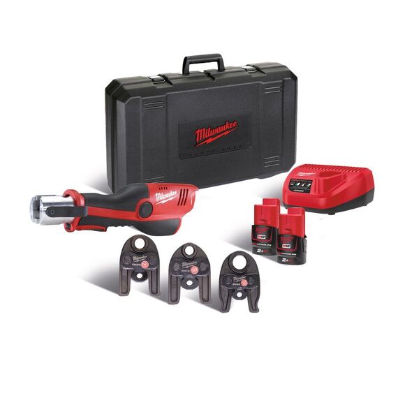 Аккумуляторный гидравлический инструмент для обжима труб Milwaukee M12 FORCE LOGIC™ HPT-202C TH-KIT - 4933443105, Модель: M12 FORCE LOGIC™ HPT-202C TH-KIT, внеший вид