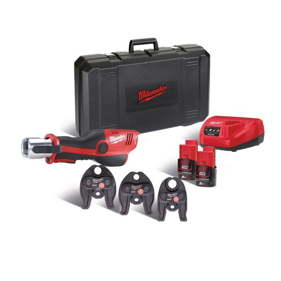 Аккумуляторный гидравлический инструмент для обжима труб Milwaukee M12 FORCE LOGIC™ HPT-202C U-KIT - 4933443110, Модель: M12 HPT-202C U-KIT, внеший вид