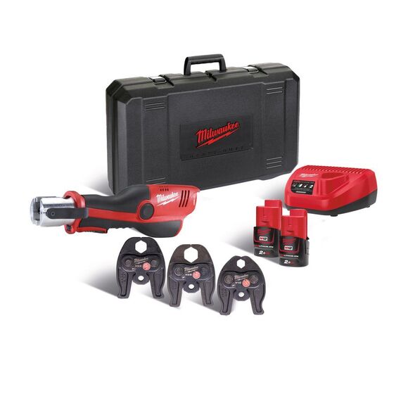 Аккумуляторный гидравлический инструмент для обжима труб Milwaukee M12 FORCE LOGIC™ HPT-202C V-KIT - 4933443100, Модель: M12 FORCE LOGIC™ HPT-202C V-KIT, внеший вид