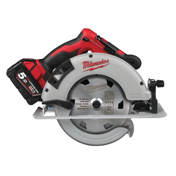 Аккумуляторная циркулярная пила по дереву и пластику Milwaukee M18 BLCS66-502X - 4933464591, внеший вид