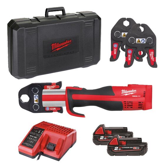 Аккумуляторный гидравлический инструмент для обжима труб Milwaukee M18 FORCE LOGIC™ BLHPT-202C M-SET - 4933451133, Модель: M18 FORCE LOGIC™ BLHPT-202C M-SET, внеший вид