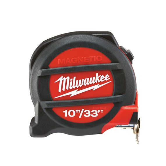 Рулетка с магнитом Milwaukee PREMIUM MAGNETIC 10m-33ft - 48225233, внеший вид
