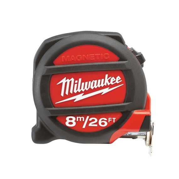 Рулетка с магнитом Milwaukee PREMIUM MAGNETIC 8m-26ft - 48225225, внеший вид