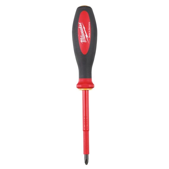 Изолированная отвертка Milwaukee VDE PH2 X 100 MM - 4932464044, Модель: VDE PH2 X 100 MM, Длина (мм): 100, внеший вид