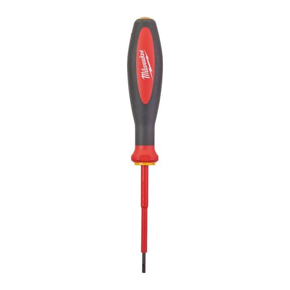 Изолированная отвертка Milwaukee VDE SL 0.4 X 2.5 X 75 MM - 4932464034, Модель: VDE SL 0.4 X 2.5 X 75 MM, Длина (мм): 75, внеший вид