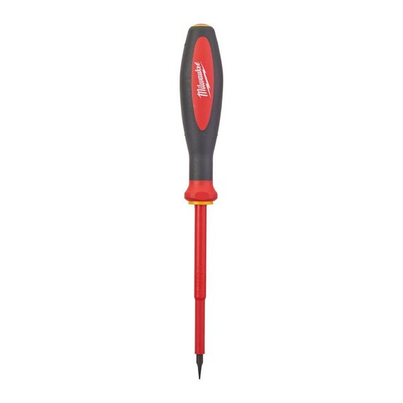 Изолированная отвертка Milwaukee VDE SL 4 X 0.8 X 100 MM - 4932464037, Модель: VDE SL 4 X 0.8 X 100 MM, Длина (мм): 100, внеший вид