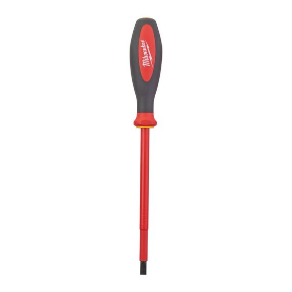 Изолированная отвертка Milwaukee VDE SL 6.5 X 1.2 X 150 MM - 4932464039, Модель: VDE SL 6.5 X 1.2 X 150 MM, Длина (мм): 150, внеший вид