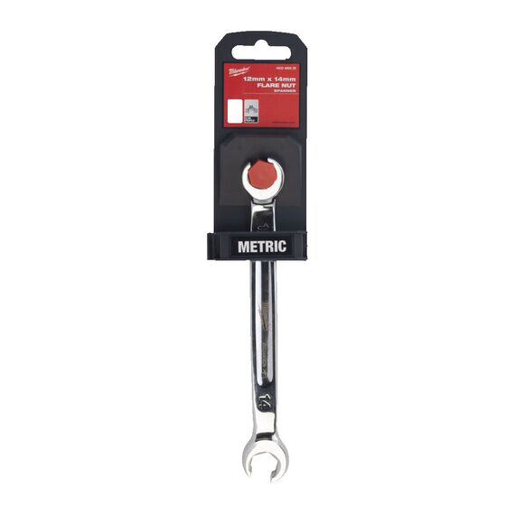 Гаечный ключ Milwaukee 12 X 14 MM FLARE NUT SPANNER - 4932480629, Модель: 12 X 14 MM FLARE NUT SPANNER, Длина (мм): 179,3, внеший вид, изображение 3