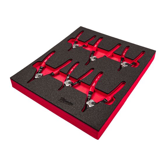 Съемник стопорных колец Milwaukee CIRCLIP PLIERS FOAM INSERT SET 6 PC - 4932493633, Модель: CIRCLIP PLIERS FOAM INSERT SET 6 PC, внеший вид, изображение 2