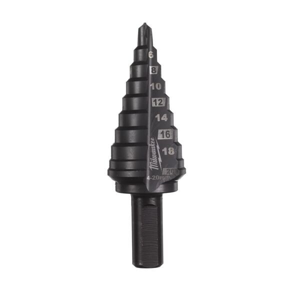 Ступенчатое кобальтовое сверло Milwaukee COBALT 4 TO 20 MM - 48899372, Модель: COBALT 4 TO 20 MM, Длина (мм): 62, внеший вид
