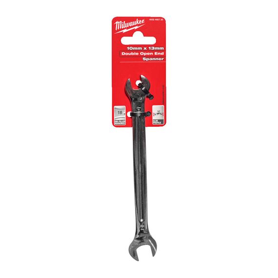 Рожковый ключ Milwaukee DOUBLE OPEN END SPANNER 10 X 13 MM - 4932492720, Модель: DOUBLE OPEN END SPANNER 10 X 13 MM, Длина (мм): 172, внеший вид, изображение 2