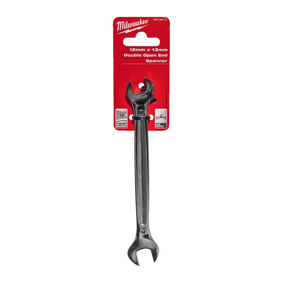 Рожковый ключ Milwaukee DOUBLE OPEN END SPANNER 12 X 13 MM - 4932492721, Модель: DOUBLE OPEN END SPANNER 12 X 13 MM, Длина (мм): 175, фото, изображение 2 Рожковый ключ Milwaukee DOUBLE OPEN END SPANNER 12 X 13 MM - 4932492721, Модель: DOUBLE OPEN END SPANNER 12 X 13 MM, Длина (мм): 175, внеший вид, изображение 2
