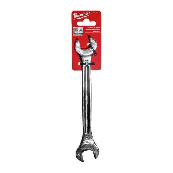 Рожковый ключ Milwaukee DOUBLE OPEN END SPANNER 17 X 19 MM - 4932492726, Модель: DOUBLE OPEN END SPANNER 17 X 19 MM, Длина (мм): 220, внеший вид, изображение 2