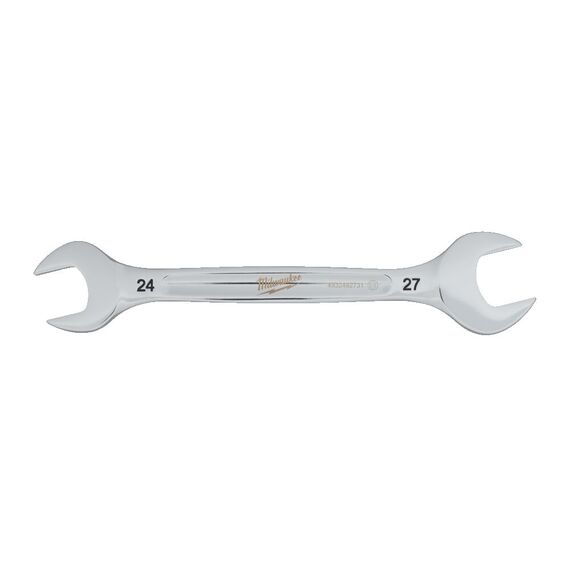Рожковый ключ Milwaukee DOUBLE OPEN END SPANNER 24 X 27 MM - 4932492731, Модель: DOUBLE OPEN END SPANNER 24 X 27 MM, Длина (мм): 266, внеший вид