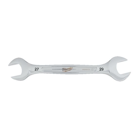Рожковый ключ Milwaukee DOUBLE OPEN END SPANNER 27 X 29 MM - 4932492733, Модель: DOUBLE OPEN END SPANNER 27 X 29 MM, Длина (мм): 302, внеший вид