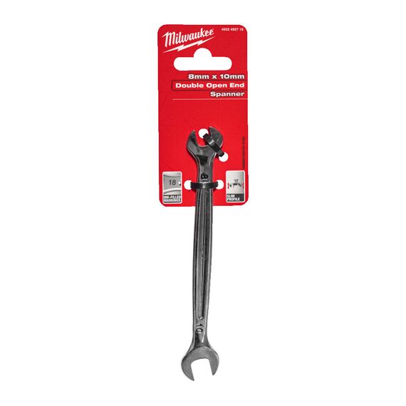 Рожковый ключ Milwaukee DOUBLE OPEN END SPANNER 8 X 10 MM - 4932492718, Модель: DOUBLE OPEN END SPANNER 8 X 10 MM, Длина (мм): 141, фото, изображение 2 Рожковый ключ Milwaukee DOUBLE OPEN END SPANNER 8 X 10 MM - 4932492718, Модель: DOUBLE OPEN END SPANNER 8 X 10 MM, Длина (мм): 141, внеший вид, изображение 2