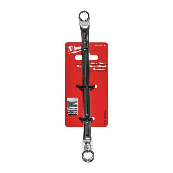Накидной ключ Milwaukee DOUBLE RING OFFSET SPANNER 10 X 11 MM - 4932492742, Модель: DOUBLE RING OFFSET SPANNER 10 X 11 MM, Длина (мм): 201, фото, изображение 3 Накидной ключ Milwaukee DOUBLE RING OFFSET SPANNER 10 X 11 MM - 4932492742, Модель: DOUBLE RING OFFSET SPANNER 10 X 11 MM, Длина (мм): 201, внеший вид, изображение 3