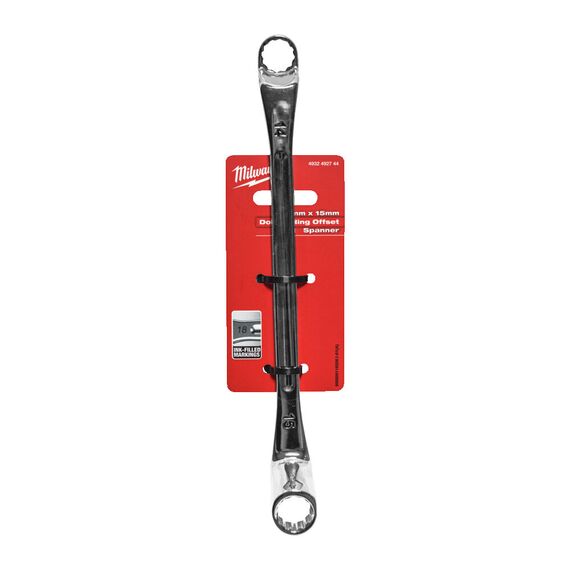 Накидной ключ Milwaukee DOUBLE RING OFFSET SPANNER 14 X 15 MM - 4932492744, Модель: DOUBLE RING OFFSET SPANNER 14 X 15 MM, Длина (мм): 241, фото, изображение 3 Накидной ключ Milwaukee DOUBLE RING OFFSET SPANNER 14 X 15 MM - 4932492744, Модель: DOUBLE RING OFFSET SPANNER 14 X 15 MM, Длина (мм): 241, внеший вид, изображение 3