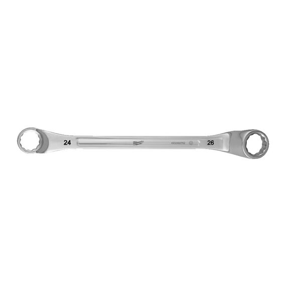 Накидной ключ Milwaukee DOUBLE RING OFFSET SPANNER 24 X 26 MM - 4932492752, Модель: DOUBLE RING OFFSET SPANNER 24 X 26 MM, Длина (мм): 337, внеший вид