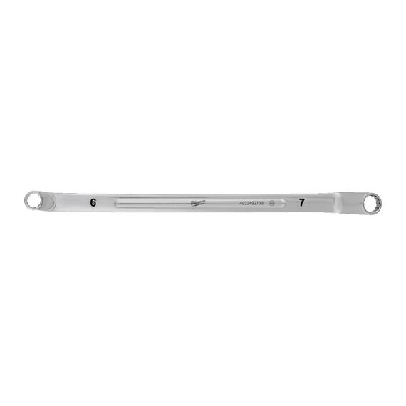 Накидной ключ Milwaukee DOUBLE RING OFFSET SPANNER 6 X 7 MM - 4932492739, Модель: DOUBLE RING OFFSET SPANNER 6 X 7 MM, Длина (мм): 167, внеший вид