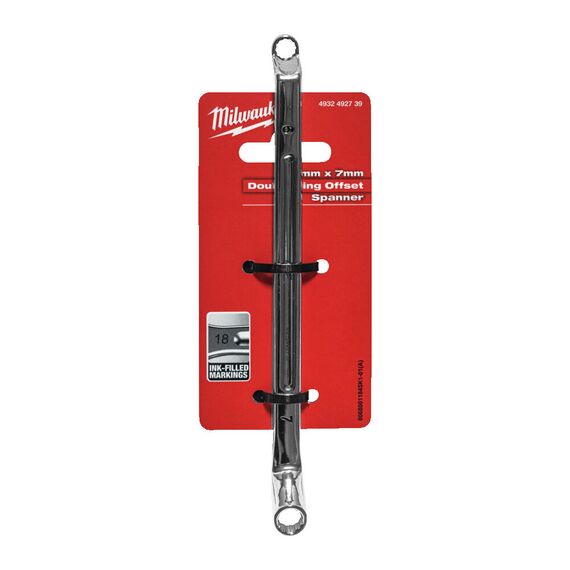 Накидной ключ Milwaukee DOUBLE RING OFFSET SPANNER 6 X 7 MM - 4932492739, Модель: DOUBLE RING OFFSET SPANNER 6 X 7 MM, Длина (мм): 167, фото, изображение 3 Накидной ключ Milwaukee DOUBLE RING OFFSET SPANNER 6 X 7 MM - 4932492739, Модель: DOUBLE RING OFFSET SPANNER 6 X 7 MM, Длина (мм): 167, внеший вид, изображение 3