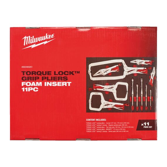 Набор зажимов Milwaukee GRIP PLIERS SET FOAM INSERT 11 PCS - 4932493251, Модель: GRIP PLIERS SET FOAM INSERT 11 PCS, фото, изображение 3 Набор зажимов Milwaukee GRIP PLIERS SET FOAM INSERT 11 PCS - 4932493251, Модель: GRIP PLIERS SET FOAM INSERT 11 PCS, внеший вид, изображение 3
