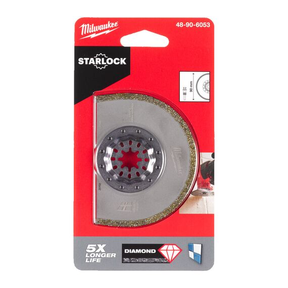 Полотно для мультитула Milwaukee GROUT REMOVAL DIAMOND BLADE 90X2.2MM 1PC - 48906053, Ширина лезвия (мм): 90, Модель: GROUT REMOVAL DIAMOND BLADE 90X2.2MM 1PC, Длина (мм): 25, внеший вид, изображение 2