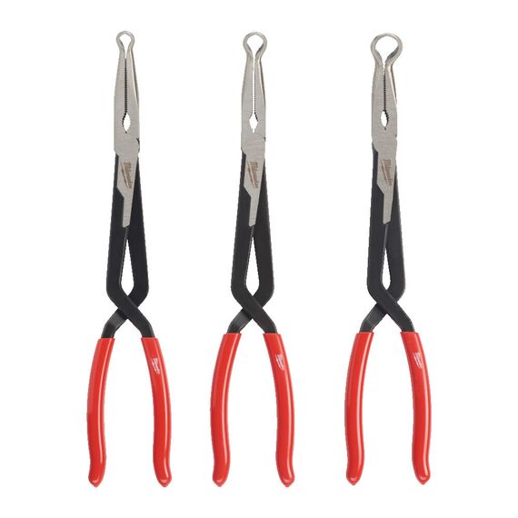 Длинногубцы Milwaukee HOSE GRIP PLIERS SET 3 PC с круглым захватом - 4932492503, Модель: HOSE GRIP PLIERS SET 3 PC, Длина (мм): 324, внеший вид