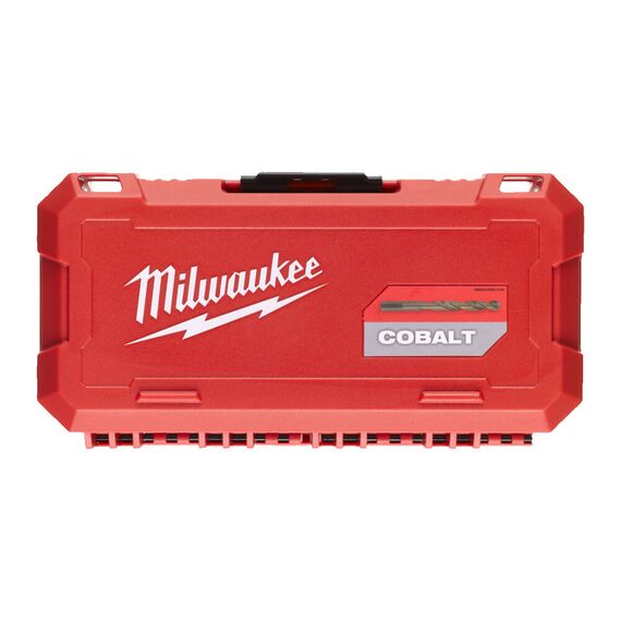 Набор кобальтовых сверл по металлу Milwaukee HSS-G COBALT DIN338 1-10 MM 19 PC SET - 4932493867, Модель: HSS-G COBALT DIN338 1-10 MM 19 PC SET, Длина (мм): 34, внеший вид, изображение 3