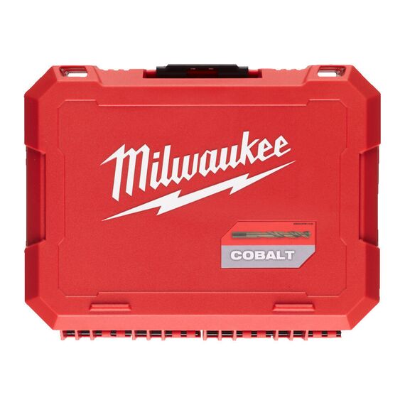 Набор кобальтовых сверл по металлу Milwaukee HSS-G COBALT DIN338 1-13 MM 25 PC SET - 4932493868, Модель: HSS-G COBALT DIN338 1-13 MM 25 PC SET, Длина (мм): 34, внеший вид, изображение 3