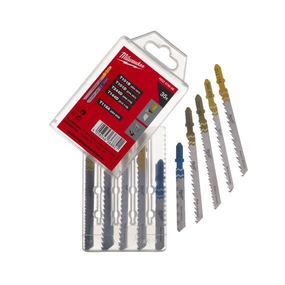 Набор полотен для лобзика Milwaukee JIGSAW BLADE SET 2 - 4932479088, Модель: JIGSAW BLADE SET 2, внеший вид