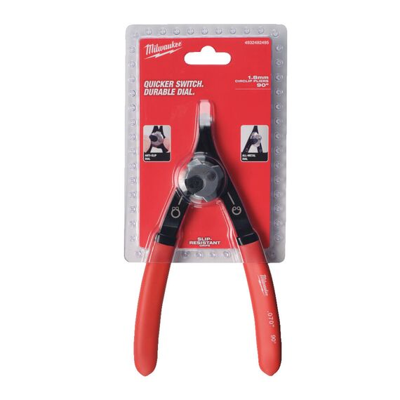 Съемник стопорных колец Milwaukee LARGE CIRCLIP PLIER 90° - 4932492495, Модель: LARGE CIRCLIP PLIER 90°, Длина (мм): 179, внеший вид, изображение 2