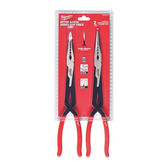 Длинногубцы Milwaukee LONG REACH PLIERS SET 2 PC удлиненные - 4932492499, Модель: LONG REACH PLIERS SET 2 PC, Длина (мм): 326, внеший вид, изображение 2