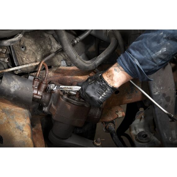 Комбинированный ключ с трещоткой и шарниром Milwaukee MAXBITE FLEX HEAD RATCHETING SPANNER-METRIC 15 MM - 4932480188, Модель: MAXBITE FLEX HEAD RATCHETING SPANNER-METRIC 15 MM, Длина (мм): 208, внеший вид, изображение 3