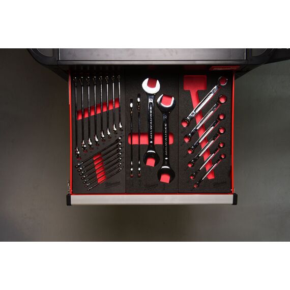 Ложемент с комбинированными ключами Milwaukee MAXBITE RATCHETING COMBINATION SPANNER SET FOAM INSERT с трещоткой 15 шт - 4932479828, Модель: MAXBITE RATCHETING COMBINATION SPANNER SET FOAM INSERT, фото, изображение 6 Ложемент с комбинированными ключами Milwaukee MAXBITE RATCHETING COMBINATION SPANNER SET FOAM INSERT с трещоткой 15 шт - 4932479828, Модель: MAXBITE RATCHETING COMBINATION SPANNER SET FOAM INSERT, внеший вид, изображение 6
