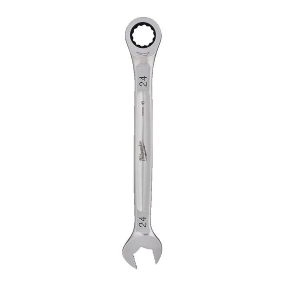 Комбинированный ключ с трещоткой Milwaukee MAXBITE RATCHETING METRIC COMBINATION SPANNER 24 MM - 4932480211, Модель: MAXBITE RATCHETING METRIC COMBINATION SPANNER 24 MM, внеший вид