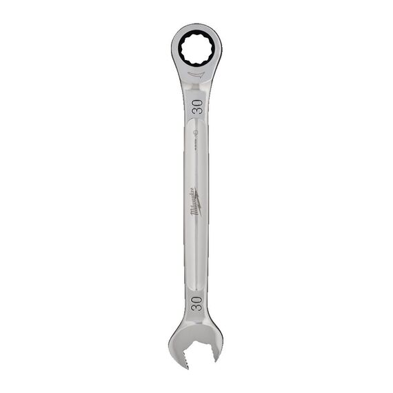 Комбинированный ключ с трещоткой Milwaukee MAXBITE RATCHETING METRIC COMBINATION SPANNER 30 MM - 4932480214, Модель: MAXBITE RATCHETING METRIC COMBINATION SPANNER 30 MM, внеший вид