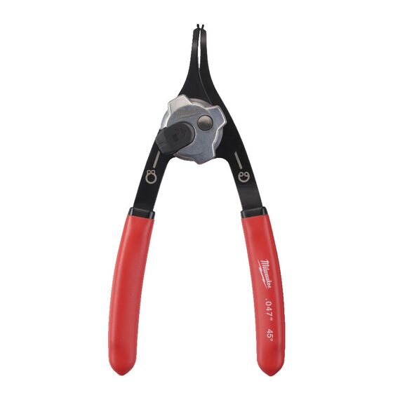 Съемник стопорных колец Milwaukee MEDIUM CIRCLIP PLIER 45° - 4932492491, Модель: MEDIUM CIRCLIP PLIER 45°, Длина (мм): 152, внеший вид