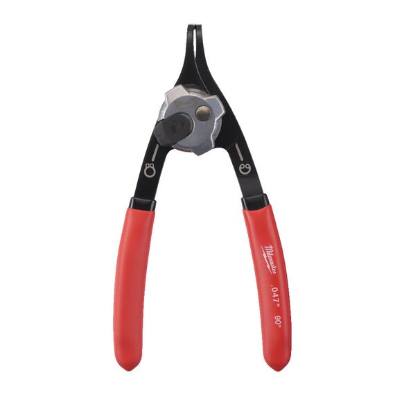 Съемник стопорных колец Milwaukee MEDIUM CIRCLIP PLIER 90° - 4932492492, Модель: MEDIUM CIRCLIP PLIER 90°, Длина (мм): 147, внеший вид