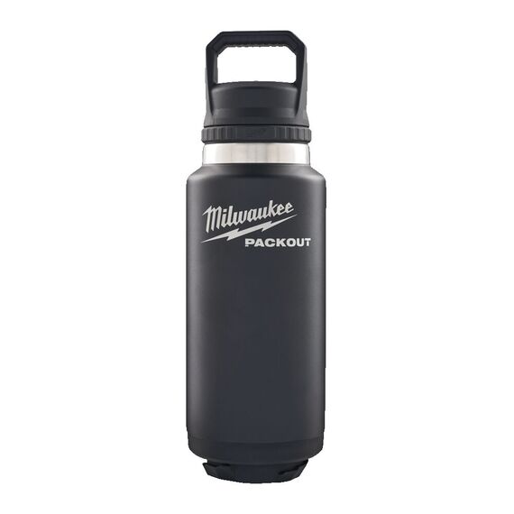 Термос Milwaukee PACKOUT BOTTLE 1065 ML CHUG LID BLACK - 4932493468, Модель: PACKOUT BOTTLE 1065 ML CHUG LID BLACK, внеший вид