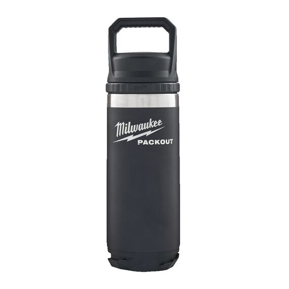 Термос Milwaukee PACKOUT BOTTLE 532 ML CHUG LID BLACK - 4932493992, Модель: PACKOUT BOTTLE 532 ML CHUG LID BLACK, внеший вид